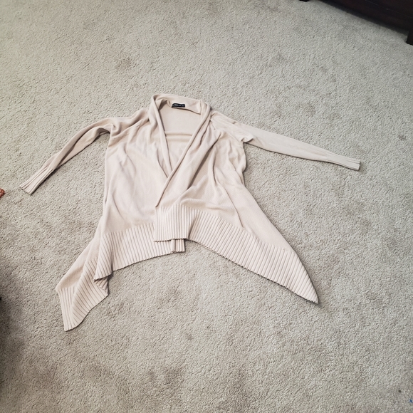 Zara m trapeze style ribbed open front cardigan - Picture 2 of 7